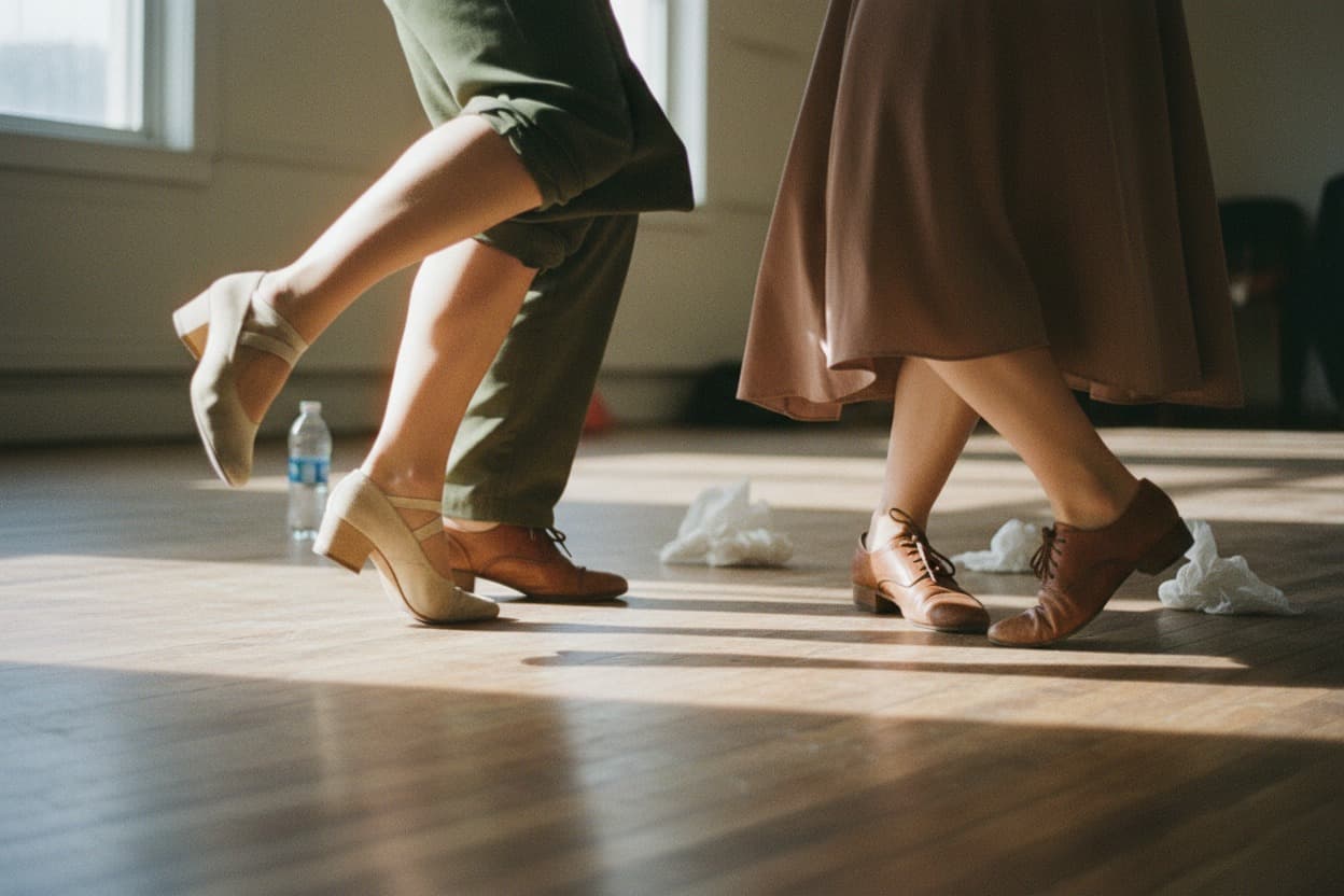 Partner Dancing, close crop on hands mid-task